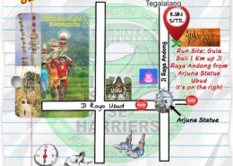 BHHH2 Next Run Map Sat 8th Apr 2017 Gula Bali, Bentuyung, Ubud