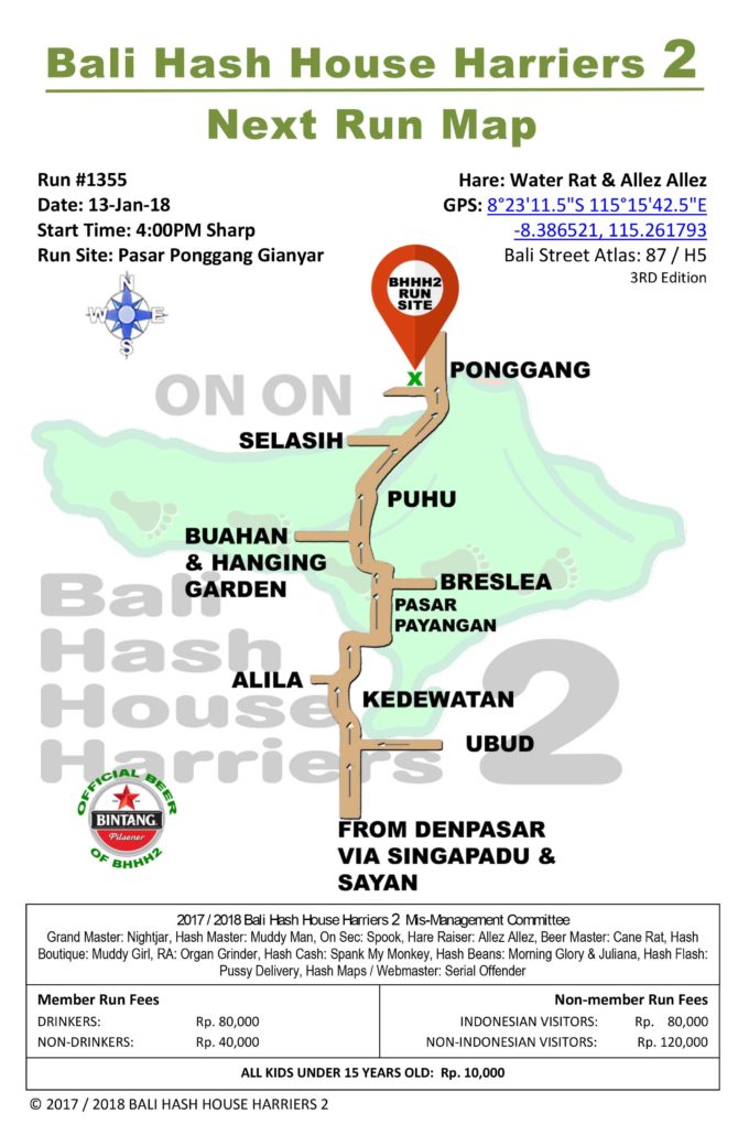 BHHH2 Run 1355 Pasar Ponggang Gianyar 13-Jan-18