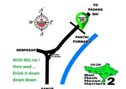 BHHH2 Next Run Map #1373 Pantai Purnama Bali hash 2