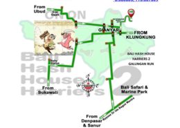 Bali Hash House Harriers 2 BHHH2 Next Run Map #1375 Bukit Jati Gianyar