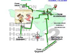 BHHH2 Next Run Map #1375 Bukit Jati Gianyar 2-Jun-18