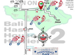 Bali Hash House Harriers 2 Next Run Map #1380 Goa Gajah 7-Jul-18