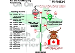 Bali Hash 2 Next Run Map #1431 Pura Mengening Tampaksiring Canada Day Run