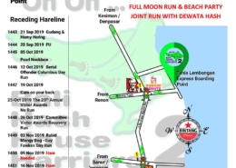 Bali Hash 2 Next Run Map #1442 Full Moon Run & Beach Party Tanis Lembongan