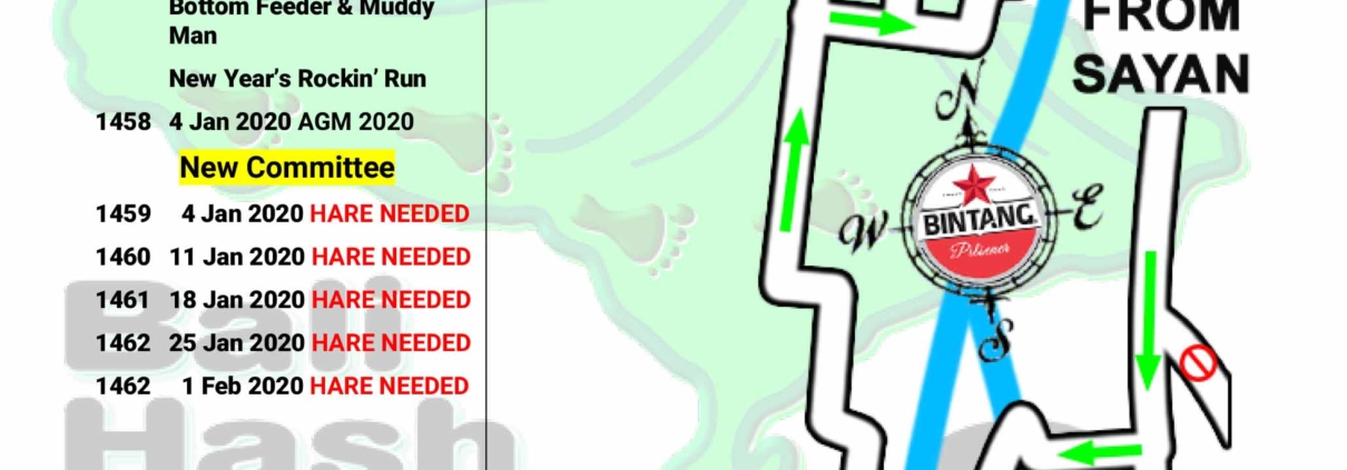 Bali Hash 2 Next Run Map #1456 Pura Dalem Bongkasa