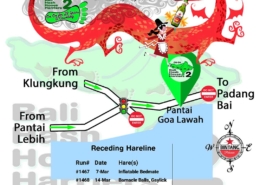 Bali Hash 2 Next Run Map #1466 Pantai Goa Lawah St Davids Day Leap Day Run