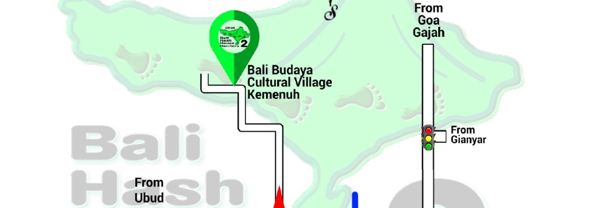 Bali Hash 2 Next Run Map #1488 Bali Budaya Cultural Village 27-Mar-21