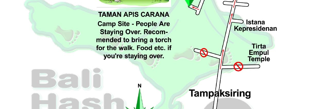 Bali Hash 2 Next Run Map #1497 TAMAN APIS CARANA Tampaksiring 29-May-21