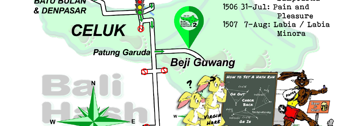 Bali Hash 2 Next Run Map #1501 Beji Guwang Sukawat