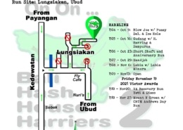 Bali Hash 2 Next Run Map #1503 Lungsiakan Ubud 2-Oct