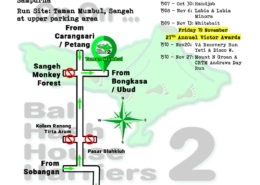 Bali Hash 2 Next Run Map #1505 Taman Mumbul Sangeh Saturday 16-Oct-2021