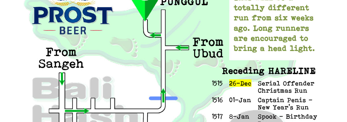 Bali Hash 2 Next Run Map #1514 Taman Beji Griya Punggul