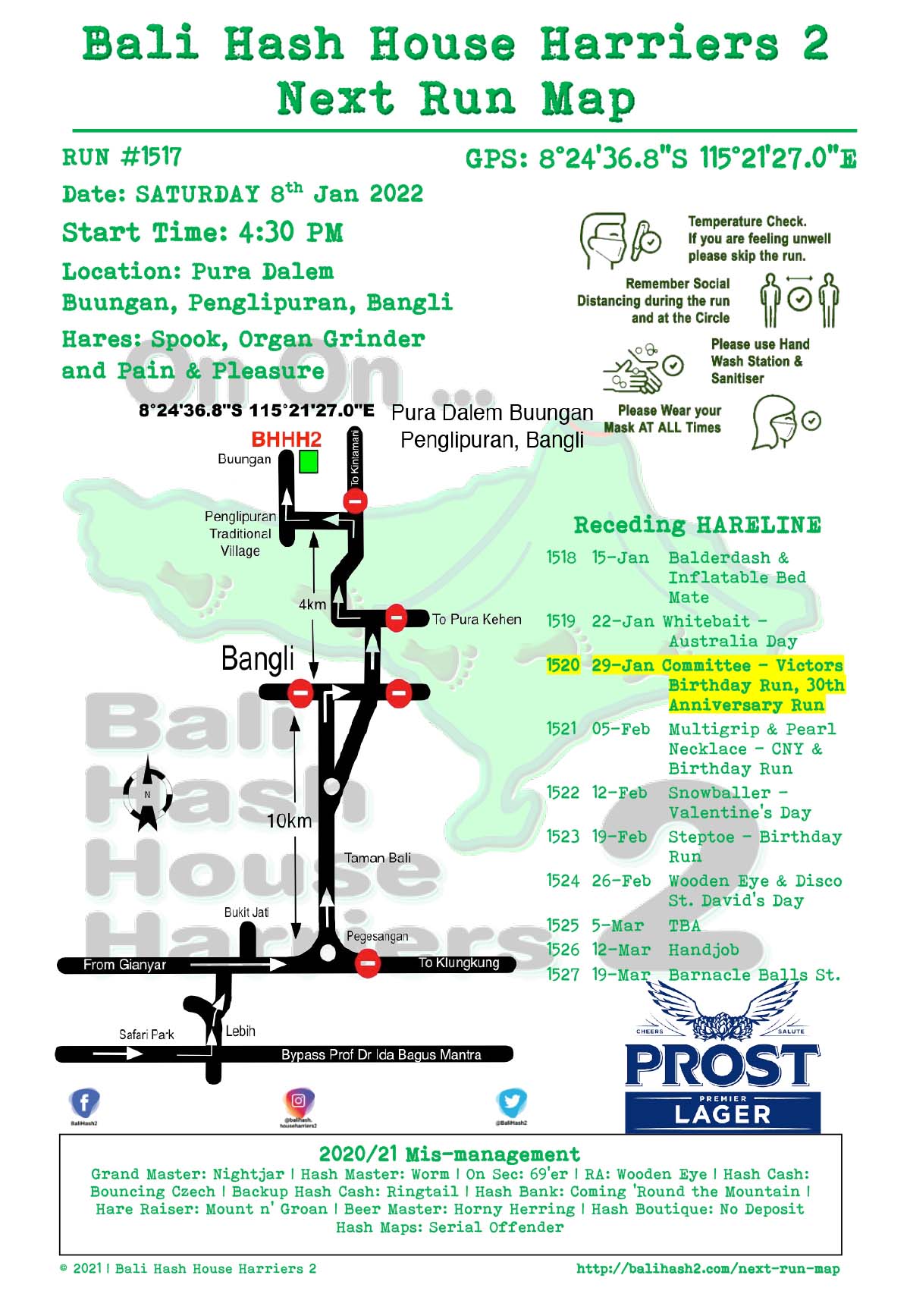 Bali Hash 2 Next Run Map #1517 Pura Dalem Buungan, Penglipuran, Bangli