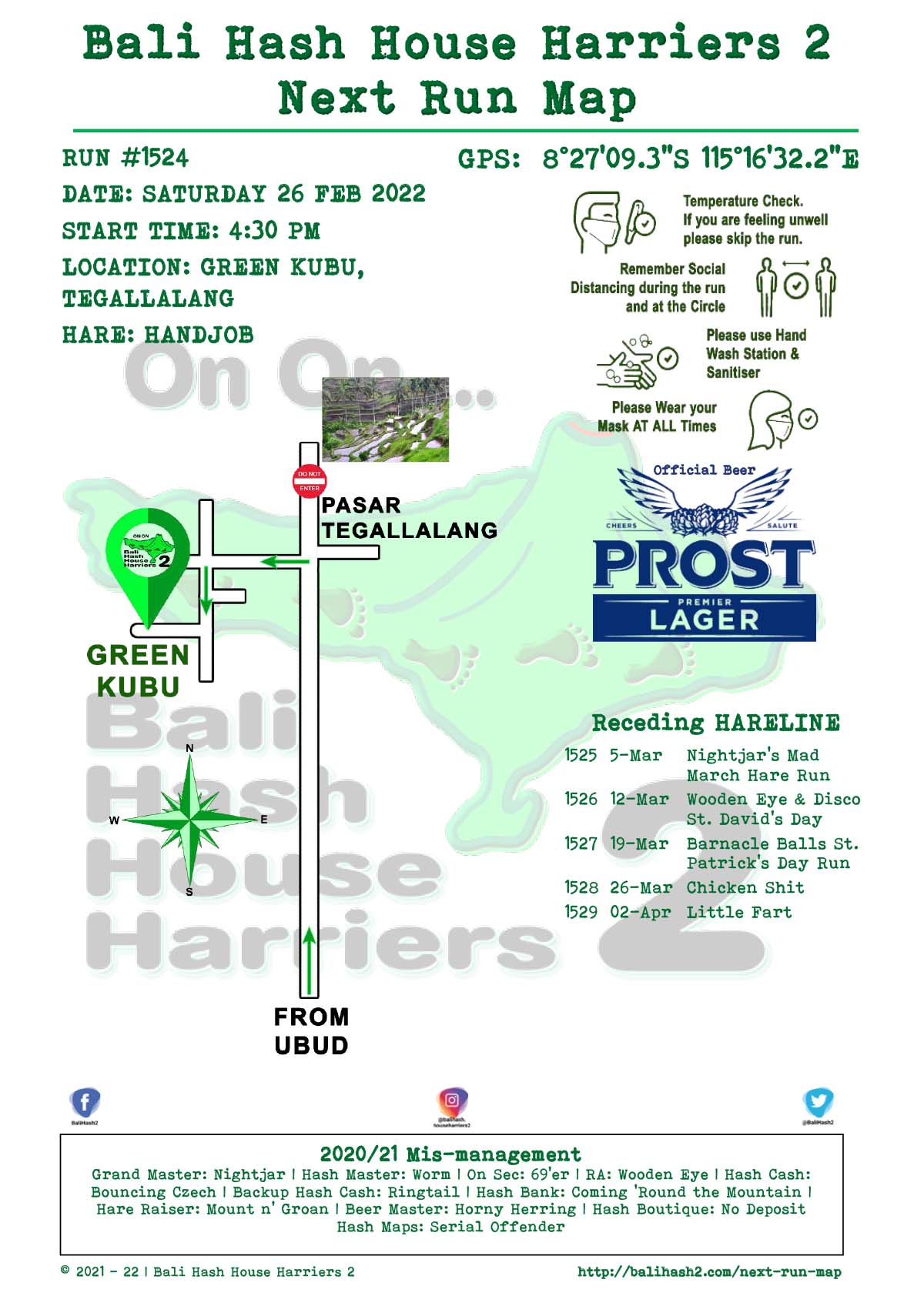 Next Run Map #1524 Green Kubu Tegallalang