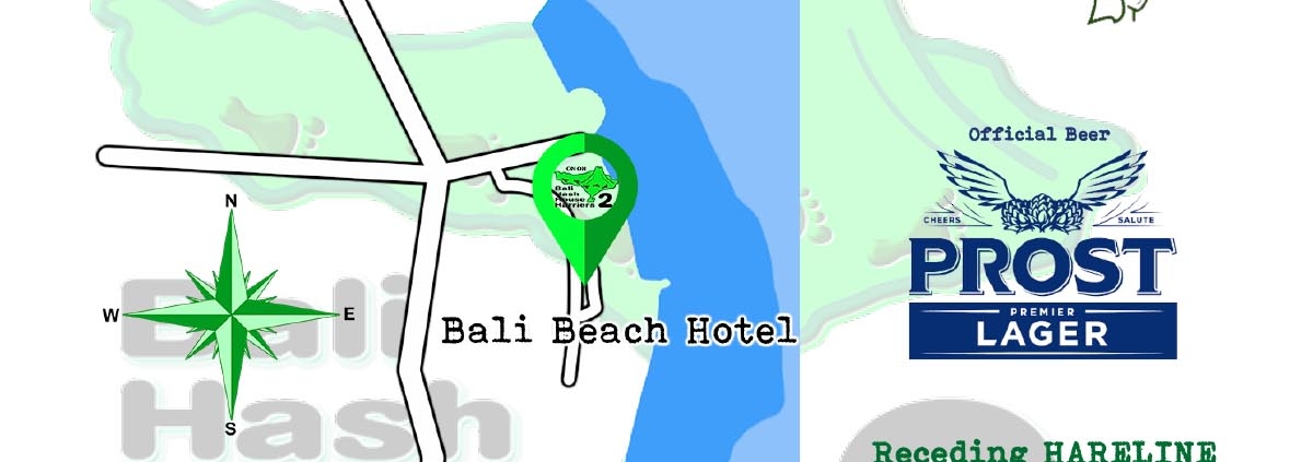 Bali Hash 2 Next Run Map #1526 Bali Beach Hotel